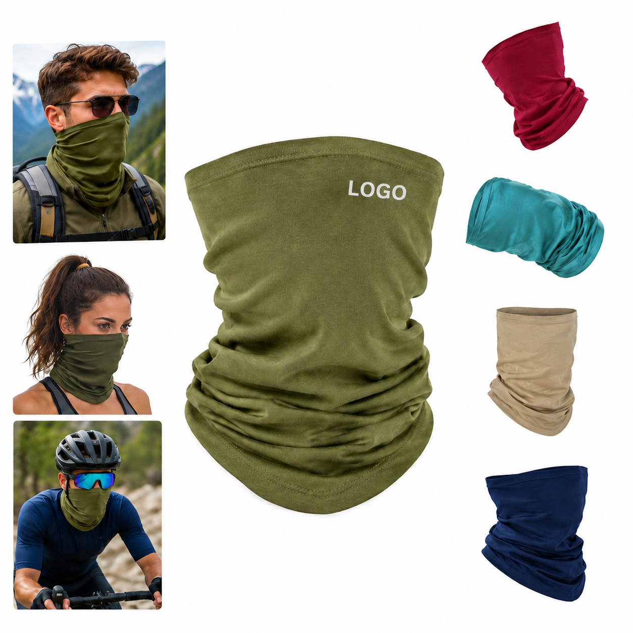 Seamless Moisture-Wicking Multi-Use Bandana Face Mask