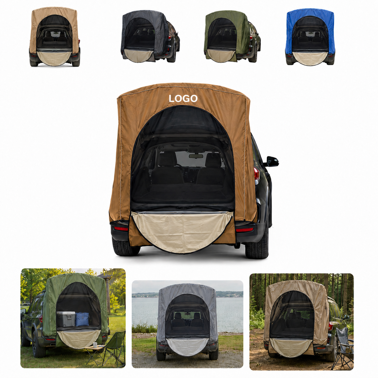 Magnetic Mesh SUV Trunk Tailgate Tent Canopy