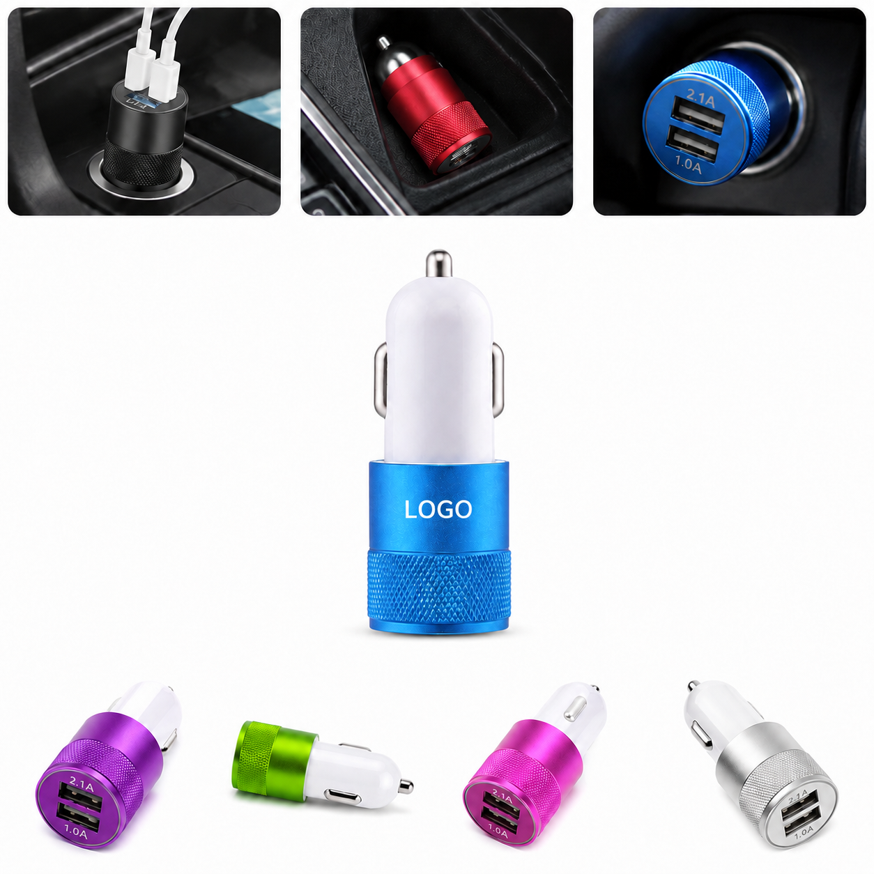 DualPort SmartDetect USB Car Charger 2.4A