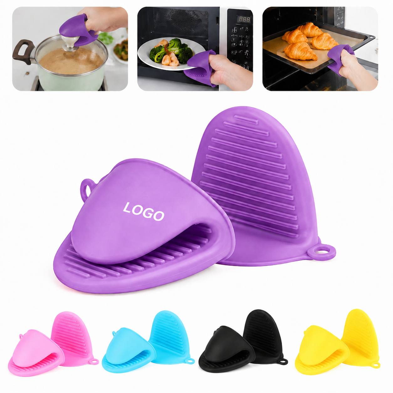 HeatShield Silicone Pinch Oven Mitts Set