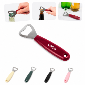 Hangable PP & Stainless Steel Bottle Opener with Logo Area