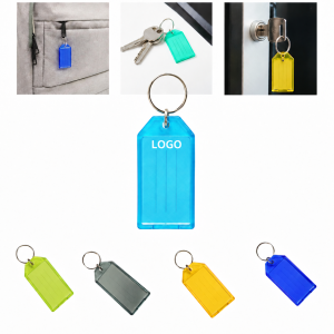 Plastic Key Tag with Split Ring and Label Window