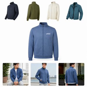 Unisex Fleece-Lined Thickened Stand Collar Jacket
