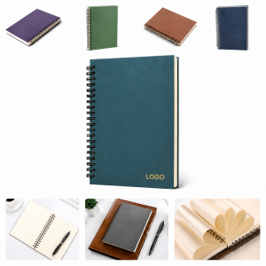 Softcover Spiral College Ruled Notebook with Eye-Friendly Beige Paper