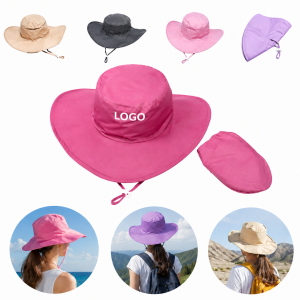 Foldable Polyester Cowboy Hat with Carry Pouch
