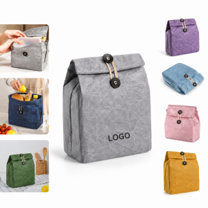 Reusable Insulated Freezable Brown Paper Lunch Bag