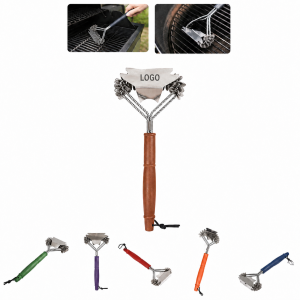 Triple-Helix Steel Wire Grill Cleaning Brush with Anti-Skid Handle