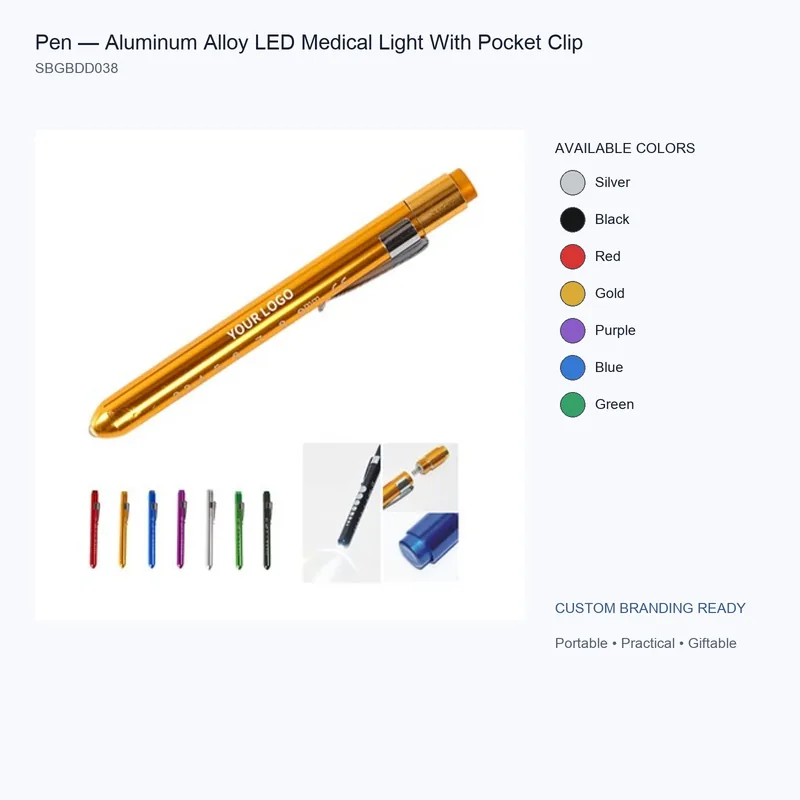 Pen — Aluminum Alloy LED Medical Light With Pocket Clip