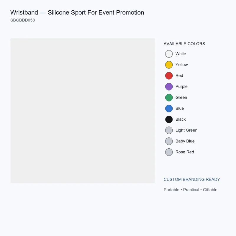 Wristband — Silicone Sport For Event Promotion