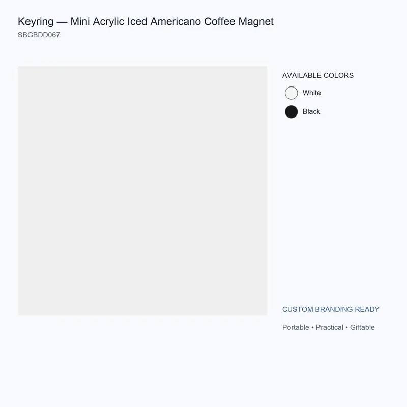 Keyring — Mini Acrylic Iced Americano Coffee Magnet