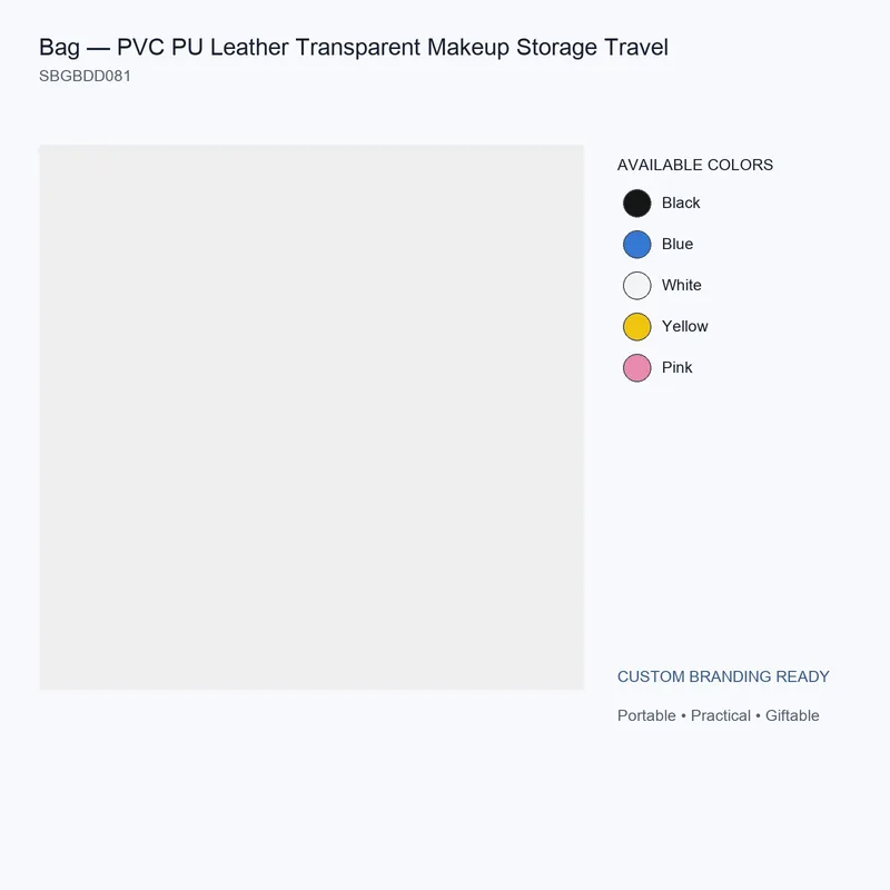 Bag — PVC PU Leather Transparent Makeup Storage Travel